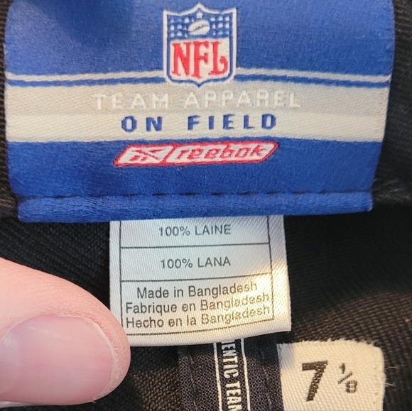 Vtg Buffalo Bills Reebok Fitted Hat Cap NFL On Field Hat Size 7 1/8 Small - Picture 8 of 9